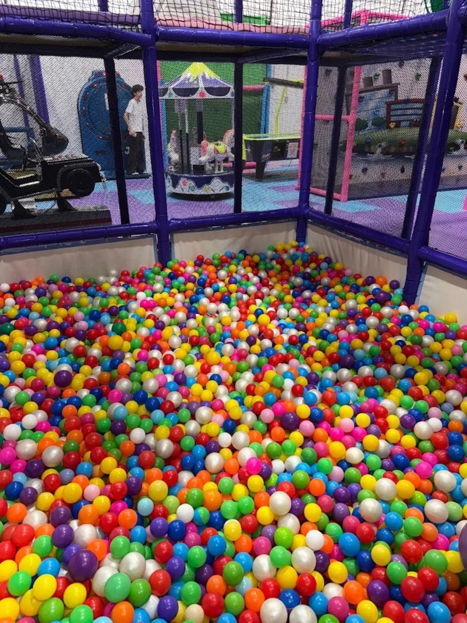 Colorful ball pit at Fun Factory indoor playground in Pickering